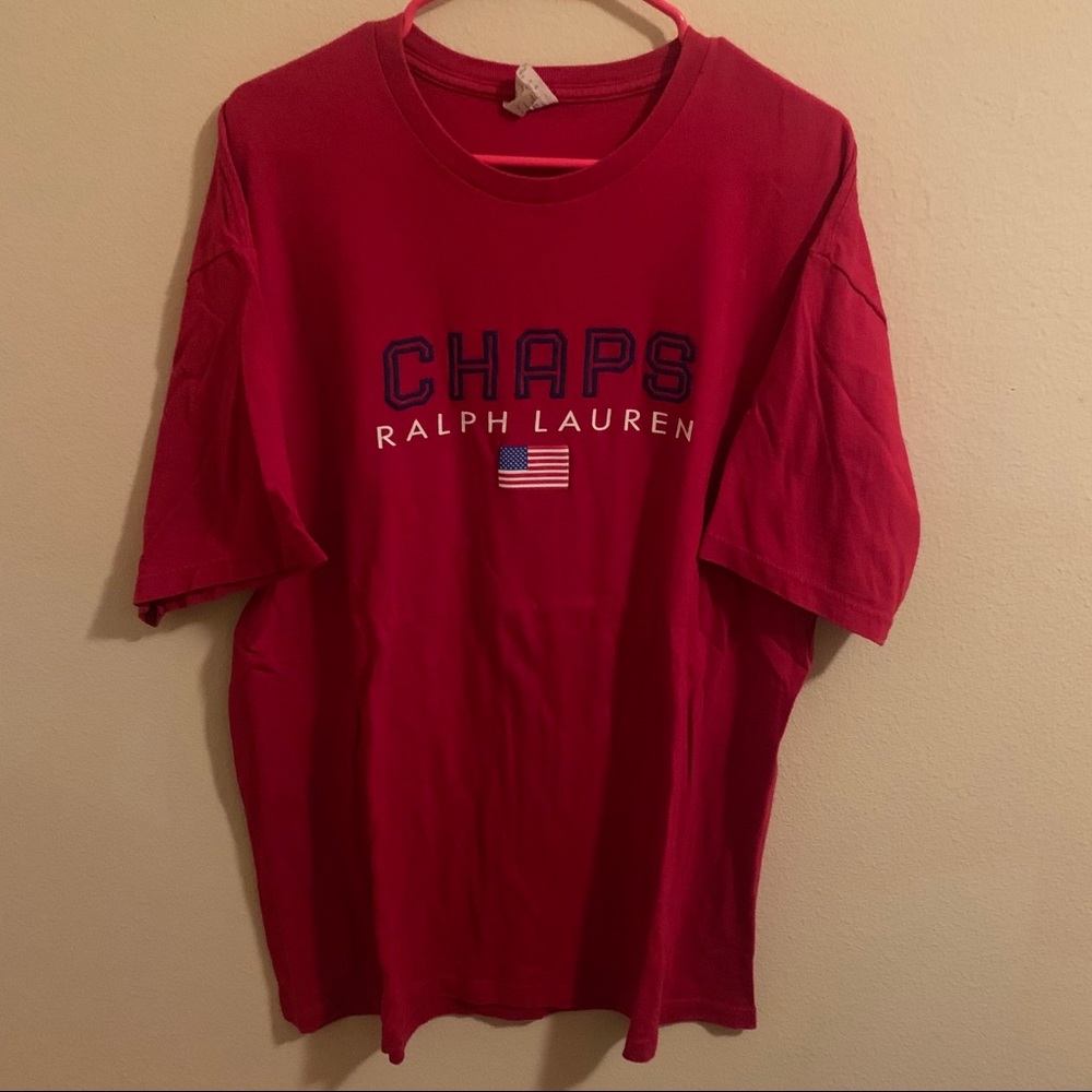 Large Red Vintage Chaps Ralph Lauren shirt